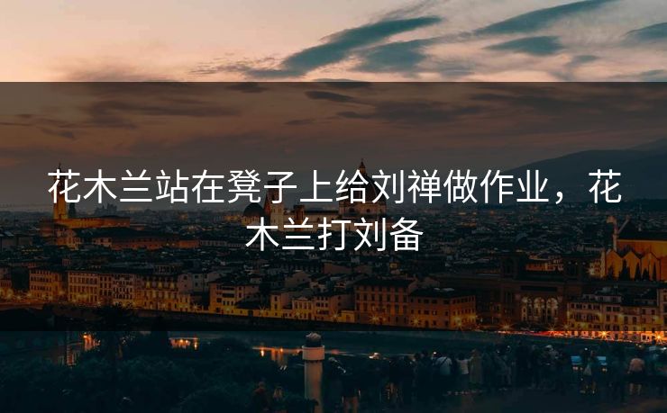 花木兰站在凳子上给刘禅做作业，花木兰打刘备  第1张