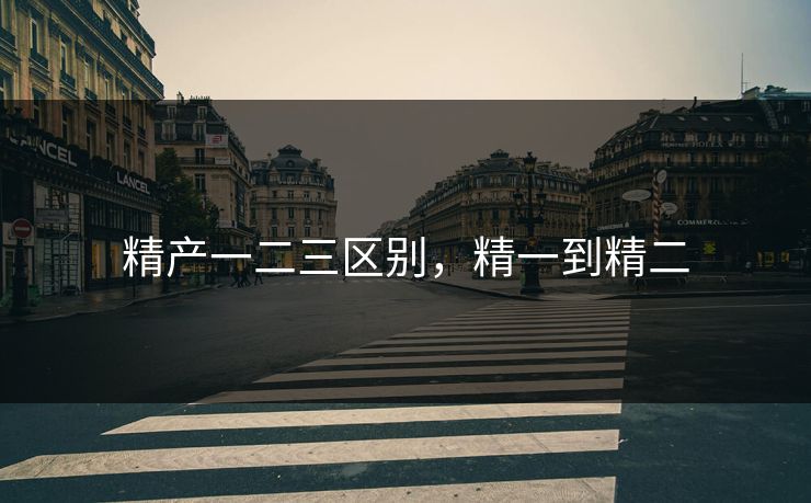 精产一二三区别,精一到精二 第1张 精产一二三区别,精一到精二 第1张