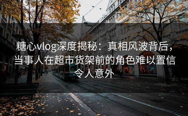 糖心vlog深度揭秘：真相风波背后，当事人在超市货架前的角色难以置信令人意外  第1张